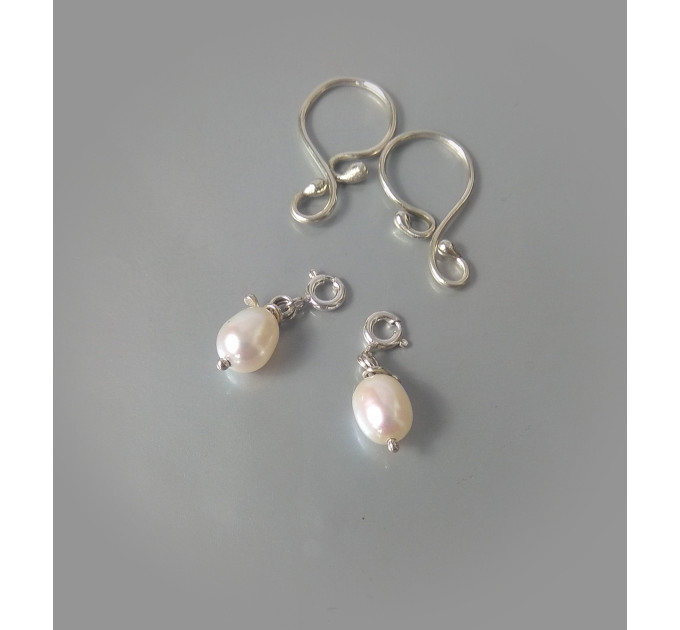 Handmade Nipplerings with White Paerls Nipple rings Non Piercing Nipple Rings with natural pearls