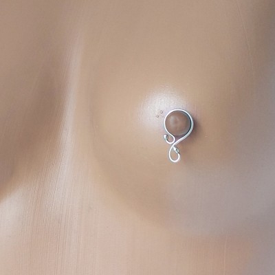Non piercing nipple rings \ Fake nipple piercing