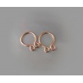 Fake Piercing 14 Karat  gold plated over 925 Solid Sterling Silver fake nipple clamps erotic sexy adult intimate accessories