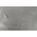 Sterling silver lasso with silver beads and chain Snake  - Sterling silver jewelry   Adjustable ring - jewelry for mens