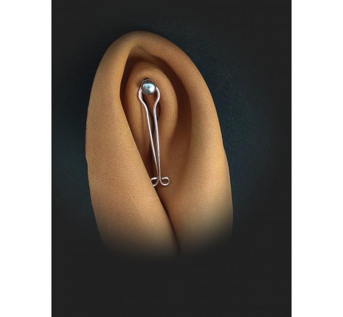 Non piercing Vagina Jewelry  Serling silver wire with real pearl
