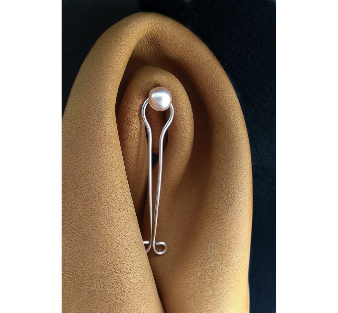 Non piercing Vagina Jewelry  Serling silver wire with real pearl