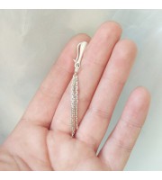 Faux Clitoral piercing with silver chain \  Non Piercing Clit Clip Adult fun sex toys