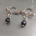  Black crystal Nipple Rings piercing clamps sterling silver fake nipple piercing nipple jewelry set of 2  Nipple jewelry  2 