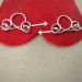  Black crystal Nipple Rings piercing clamps sterling silver fake nipple piercing nipple jewelry set of 2  Nipple jewelry  4 