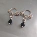  Black crystal Nipple Rings piercing clamps sterling silver fake nipple piercing nipple jewelry set of 2  Nipple jewelry  5 