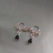  Black crystal Nipple Rings piercing clamps sterling silver fake nipple piercing nipple jewelry set of 2  Nipple jewelry  6 