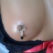  Black crystal Nipple Rings piercing clamps sterling silver fake nipple piercing nipple jewelry set of 2  Nipple jewelry  9 