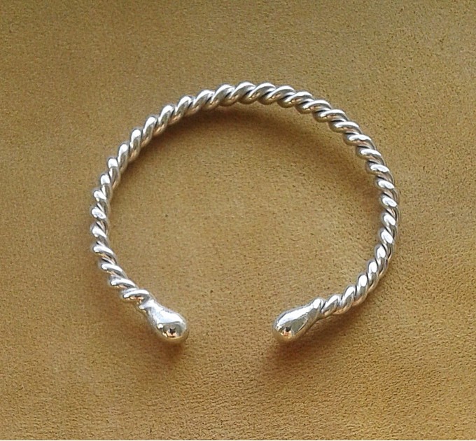  Twisted Silver Adjustable penis ring - Sterling silver cock ring -  jewelry for mens  Male body jewelry  3 