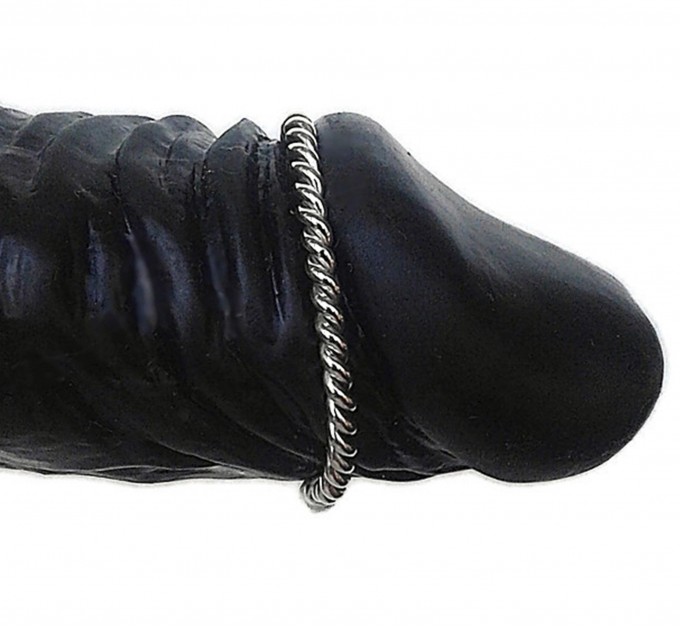  Twisted Silver Adjustable penis ring - Sterling silver cock ring -  jewelry for mens  Male body jewelry  5 