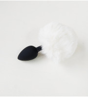 White Bunny Tail Anal Plug \bdsm-gear for women\ Tail Butt Plug\No Vibration Anal Sex Toys for Woman Men Gay