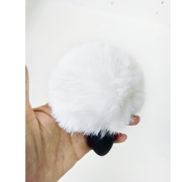 White Bunny Tail Anal Plug \bdsm-gear for women\ Tail Butt Plug\No Vibration Anal Sex Toys for Woman Men Gay