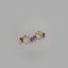 Brass Nipple Rings - 2pcs non piercing Nipple Rings with violet amethyst beads