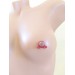 Red Nipple Rings - Fake Piercing