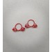 Red Nipple Rings - Fake Piercing