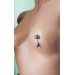 Non Piercing Nipple Rings with freshwater pearls in sterling silver