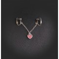 Heart Clitoral Jewellery, Faux piercing with chain and heart Non Piercing Mature ,Clit Clip Adult fun sex toys