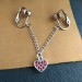 Heart Clitoral Jewellery, Faux piercing with chain and heart Non Piercing Mature ,Clit Clip Adult fun sex toys