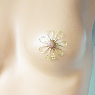 Brass Nipple Rings handmade  Flower Nipple Rings, non Piercing Nipple shield, Sexy Nipple Clamps, intimate Jewelry adult bdsm sex toys
