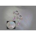 Crystals Nipple rings  Nipple Dangles Non Piercing jewellery sterling silver Adjustable body jewelry nipple clamps
