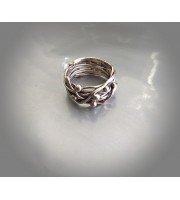 Boho Ring handmade out of silver wire wirewrap art Hippie Ring Wide Ring Free style ring trend random wrapped ring