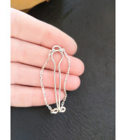 Non Piercing Clitoral Jewellery for women handmade out of 18gauge serling silver wire with silver chains