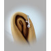 Non Piercing Clit Clip with  crystal Sterling silver Faux piercing 