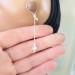  Nipple Dangles  with Rainbow  crystal Solid Silver Body Jewelry  Body jewelry  4 
