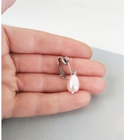 Clitoral Jewellery , Faux piercing with pink pearl Non Piercing Clit Clip Adult fun sex toys Clitoral Jewellery , Faux piercing with pink pearl Non Piercing Clit Clip Adult fun sex toys