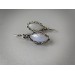  Silver Wire wrap earrings with moonstones wire wrap blue earrings moonstone jewelry Silver Earrings Bohemian Wire Wrap Earrings Gift for Mom  Earrings   