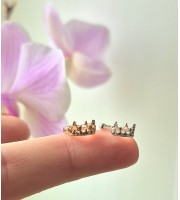 Silver Ear Cuff - Small Crown Design