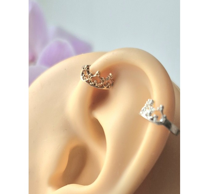 Crown Ear Cuff – No-Piercing Gold Crown Earring 