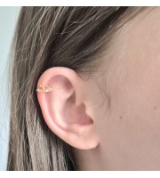 Silver Ear Cuff - Small Crown Design