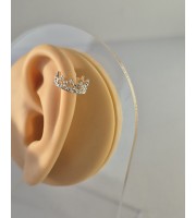 Ear Cuff "Queen" – Handmade Crown Earring in Silver or Gold