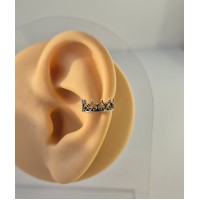 Ear Cuff "Queen" – Handmade Crown Earring in Silver or Gold