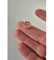 Handmade Silver Flower Ear Cuff – No Piercing Required