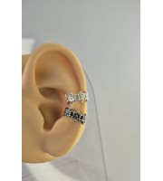 Handmade Silver Flower Ear Cuff – No Piercing Required Handmade Silver Flower Ear Cuff – No Piercing Required