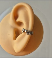 Handmade Silver Bubble Ear Cuff – Unique No-Piercing Design