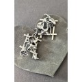 One-of-a-Kind Handmade Silver Earrings – Abstract Sculptural Design