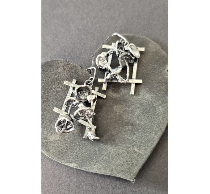 One-of-a-Kind Handmade Silver Earrings – Abstract Sculptural Design