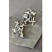 One-of-a-Kind Handmade Silver Earrings – Abstract Sculptural Design