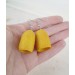 Handmade Yellow Boho Earrings from Silkworm Cocoons | SilverBuds