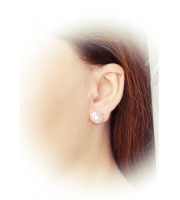 Handmade Silver earrings with natural pearls