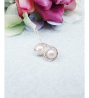 Handmade Silver earrings with natural pearls