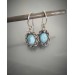  Silver Wire wrap earrings with larimar  Earrings   