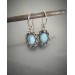 Larimar Wire Wrapped Earrings – Handmade Silver Drop Earrings 