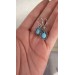 Larimar Wire Wrapped Earrings – Handmade Silver Drop Earrings 