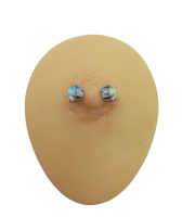 Fake nipple piercing  wih crystal