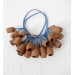 Brown silk necklace - Silkworm cocoons necklace