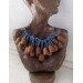 Brown silk necklace - Silkworm cocoons necklace